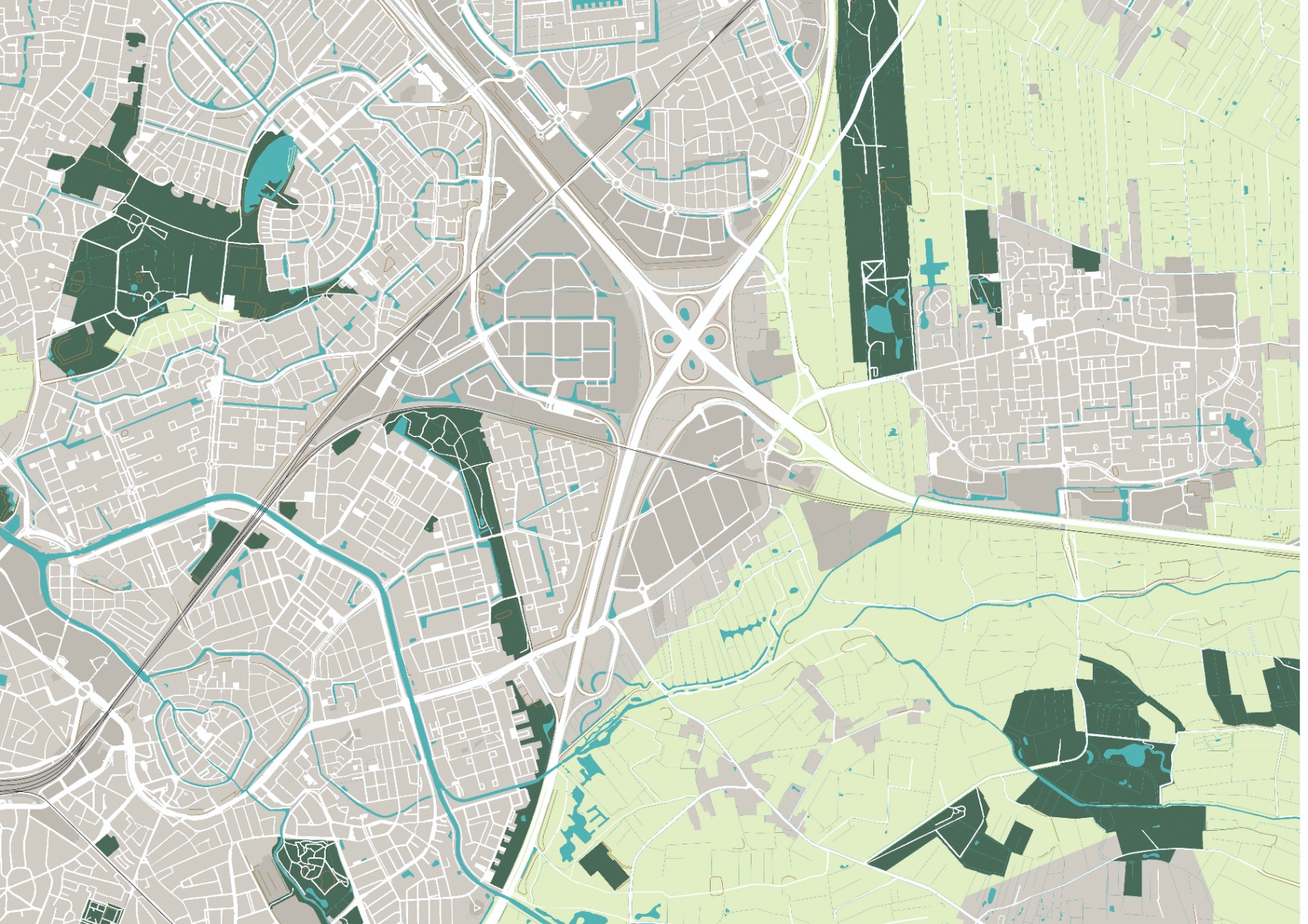 Kaart van Amersfoort en omgeving