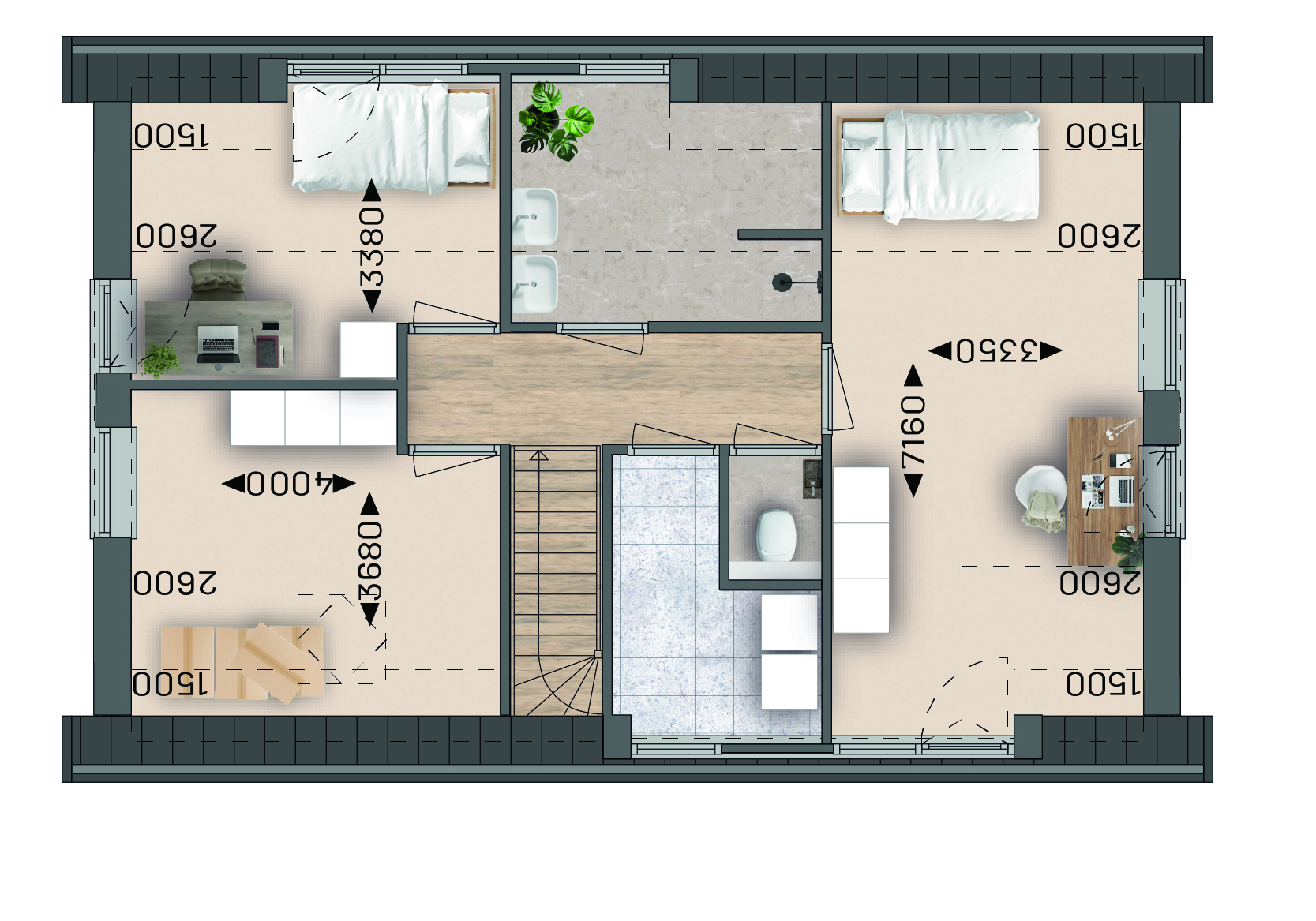 Plattegrond eerste verdieping bouwnummer 10